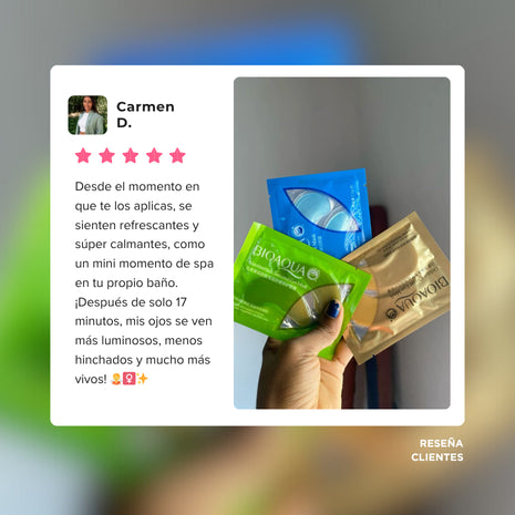 Mascarilla de Colágeno + Hidrogel para Ojos (10 sobres)